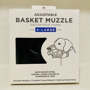 Top Paw Adjustable Basket Muzzle - Black